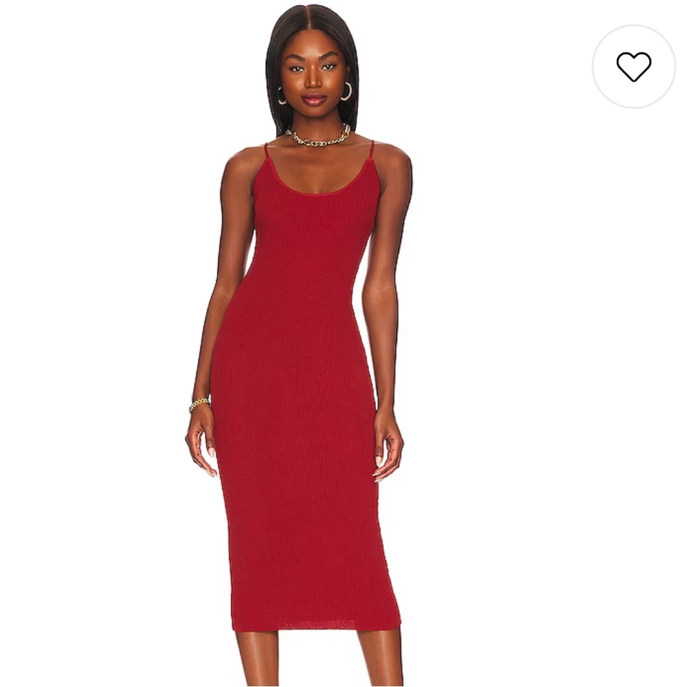 ALL THE WAYS Emma Knit Midi Dress in Burnt Orange | REVOLVE